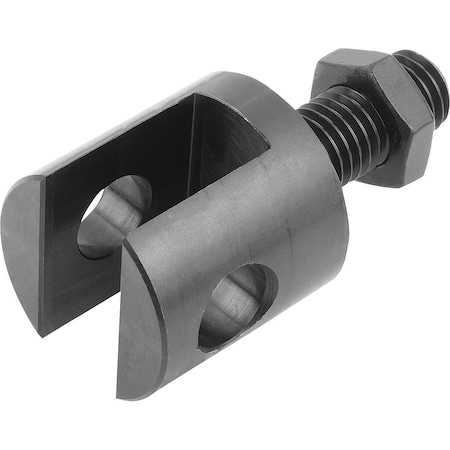 Kipp Clevis D1=14 W. Threaded Pin D=M14X35, Carbon Steel Black Oxidized K0397.14